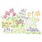 Small Mixed Flower Garden Wall Stencil | 182B by Designer Stencils | Floral Stencils | Reusable Art Craft Stencils for Painting on Walls, Canvas, Wood | Reusable Plastic Paint Stencil for Home Makeover | Easy to Use & Clean Art Stencil